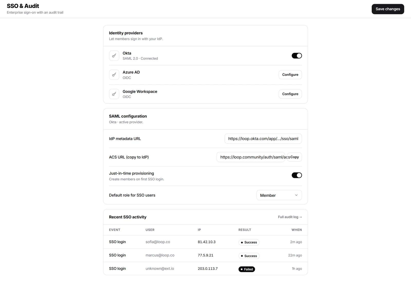 The moderation queue: counts of open, escalated and AI-flagged reports above report cards showing the reason and the action to take.
