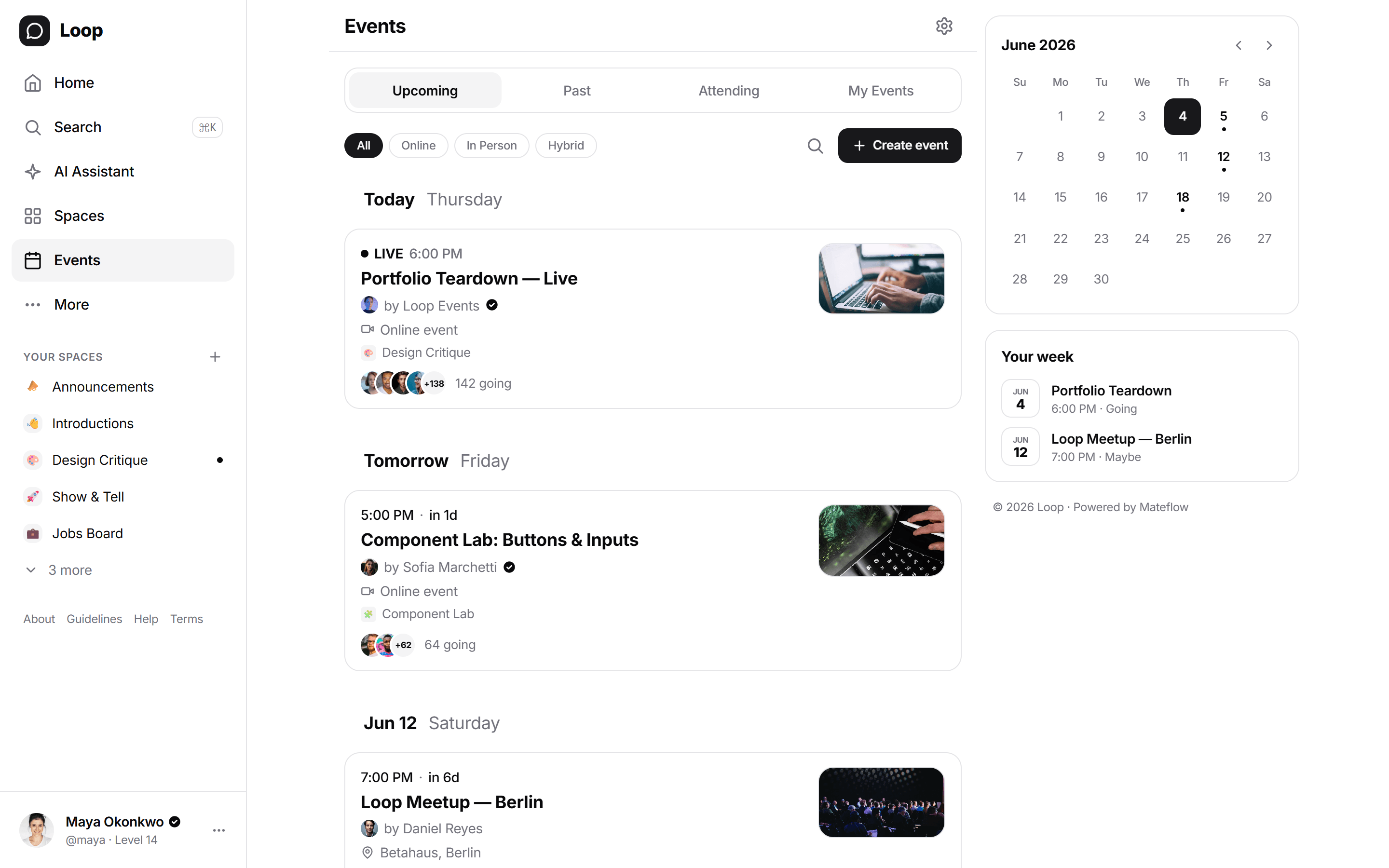 Add events and messaging