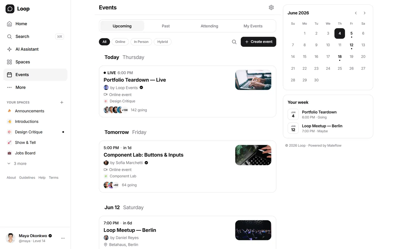 Add events and messaging