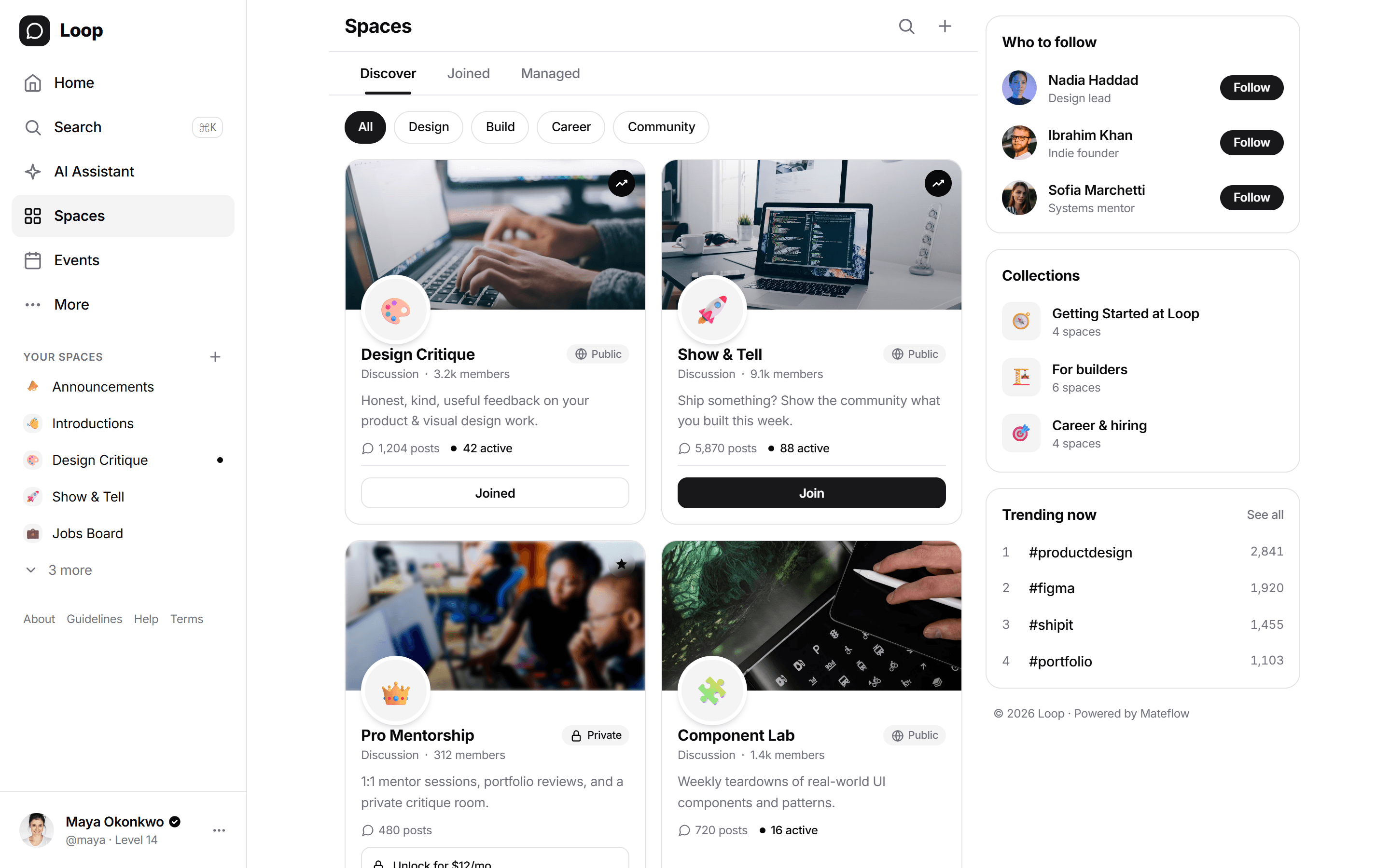 Configure spaces and access