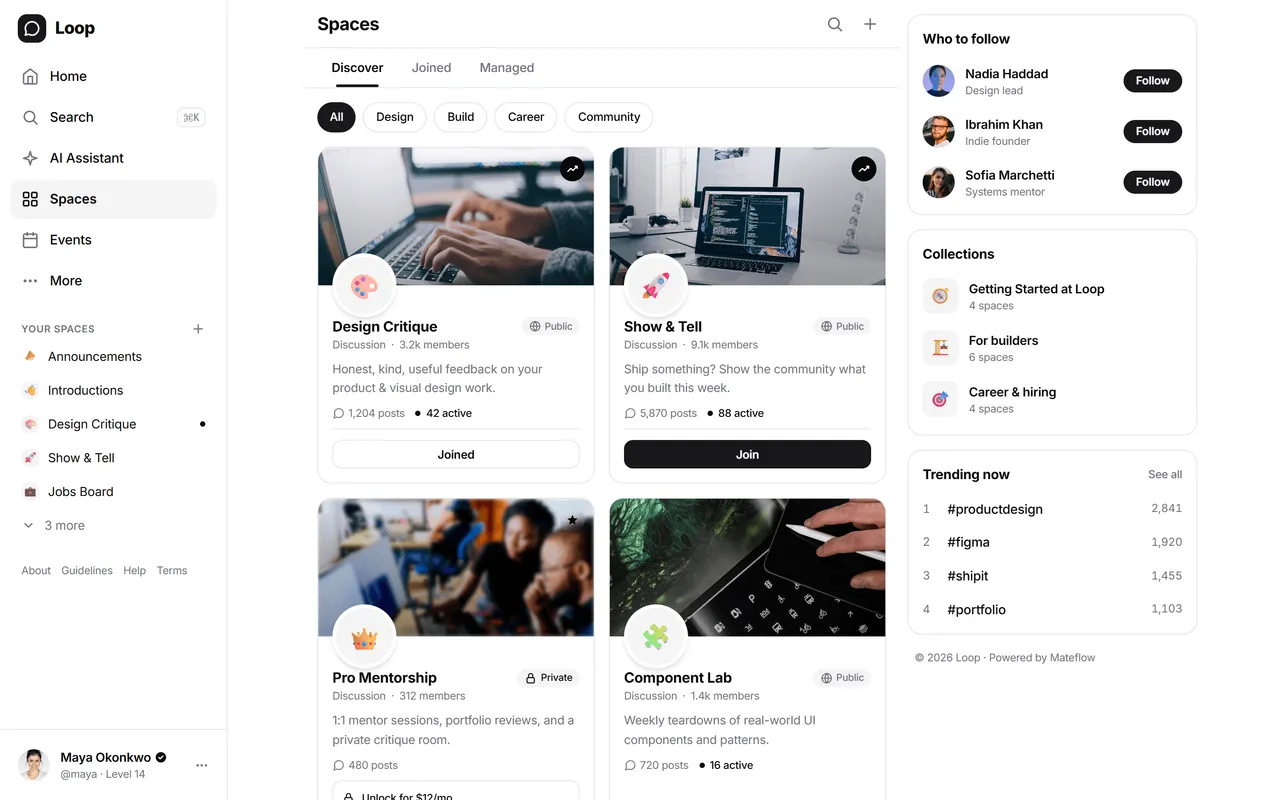 Configure spaces and access